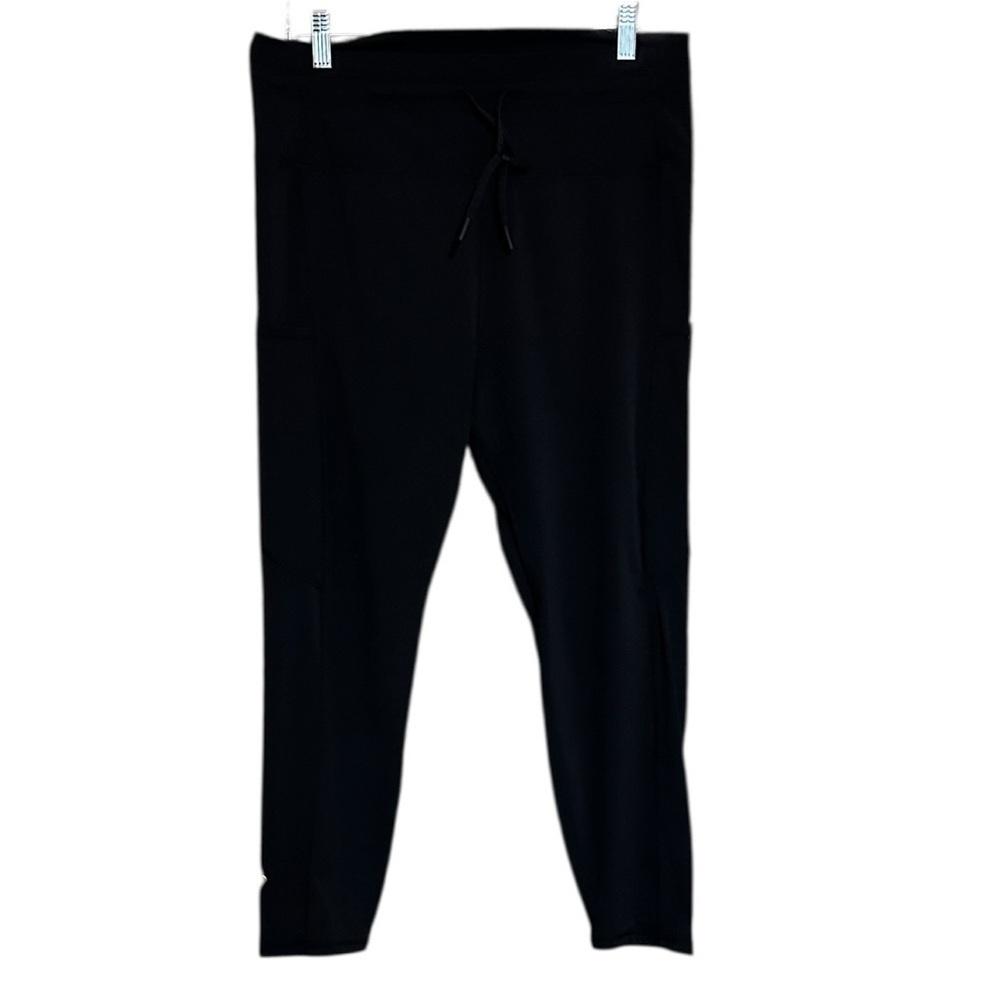 ZYIA Black High Rise Athletic Leggings Women’s Large 32” Waist Compression